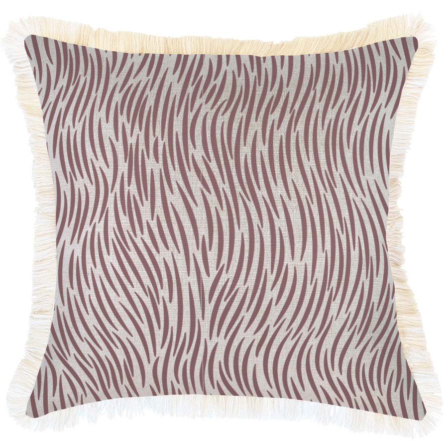 Cushion Cover-Coastal Fringe-Wild Rose-45cm x 45cm