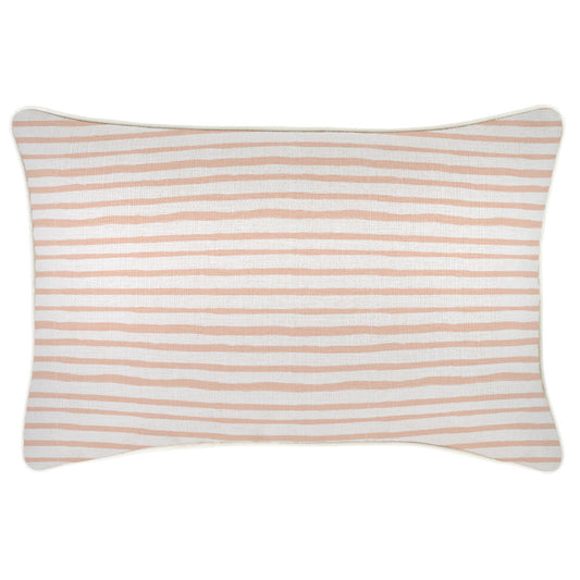 Cushion Cover-With Piping-Paint Stripes Blush-35cm x 50cm