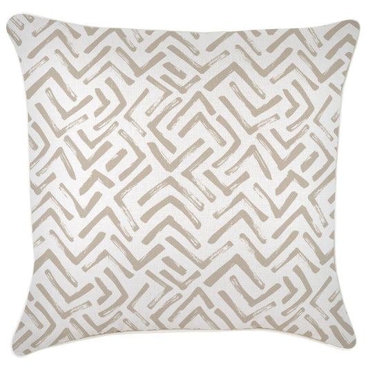 Cushion Cover-With Piping-Tribal-Beige-60cm x 60cm