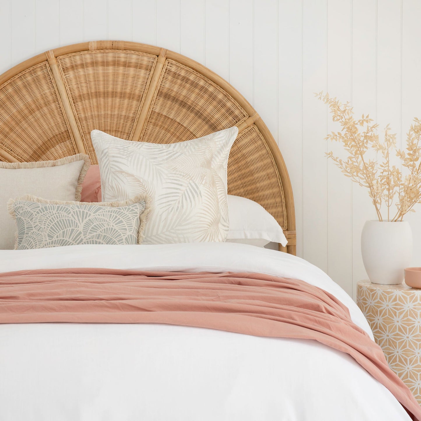 Cushion Cover-Coastal Fringe Natural-Positano Smoke-35cm x 50cm