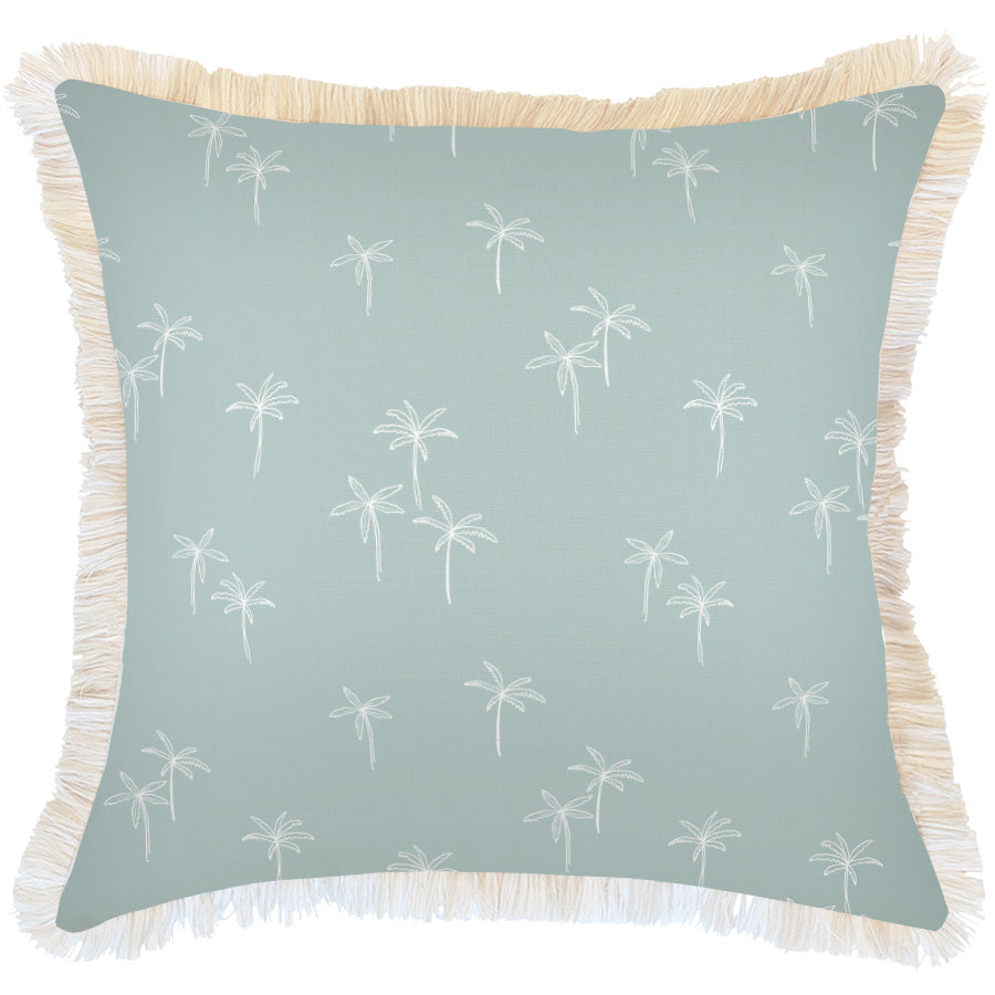 Cushion Cover-Coastal Fringe-Palm Cove Seafoam-60cm x 60cm