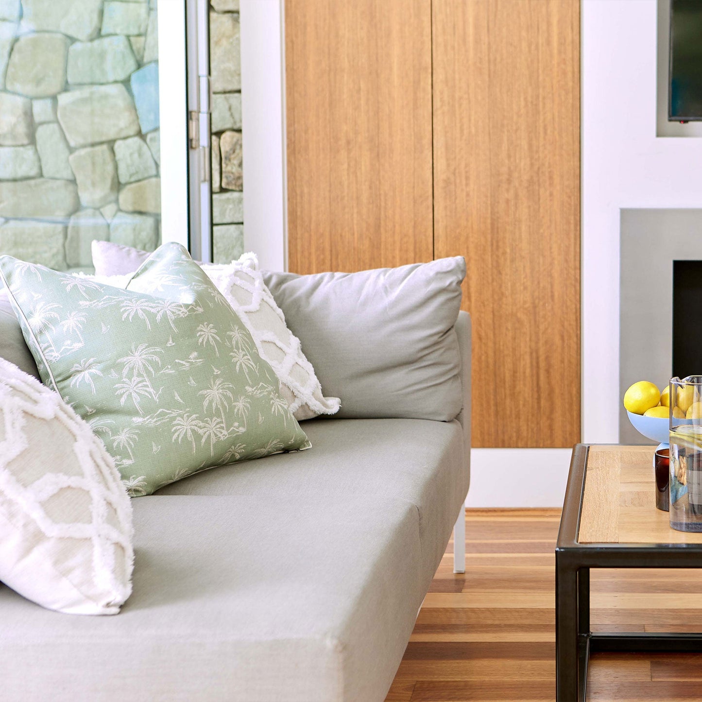 Cushion Cover-Boho Textured Single Sided-Lattice-50cm x 50cm