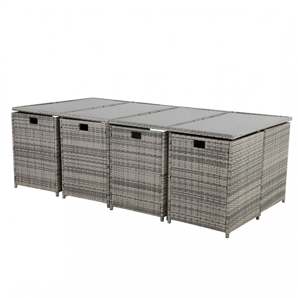 Bali 13PC  Outdoor Dining Set – Grey