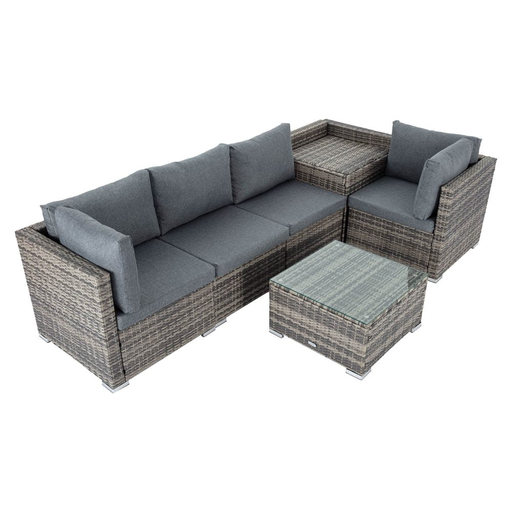 6PCS Outdoor Modular Lounge Sofa Coogee – Grey