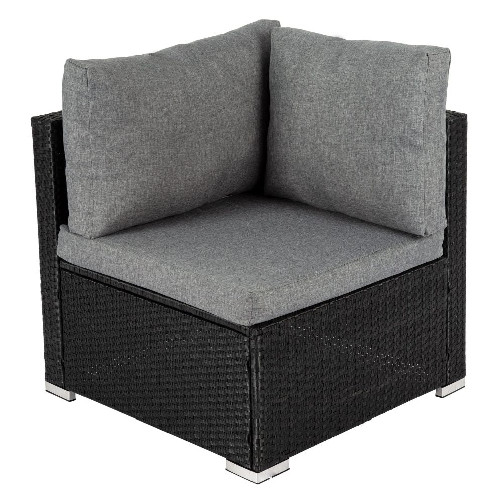 8PCS Outdoor Furniture Modular Lounge Sofa Lizard – Black