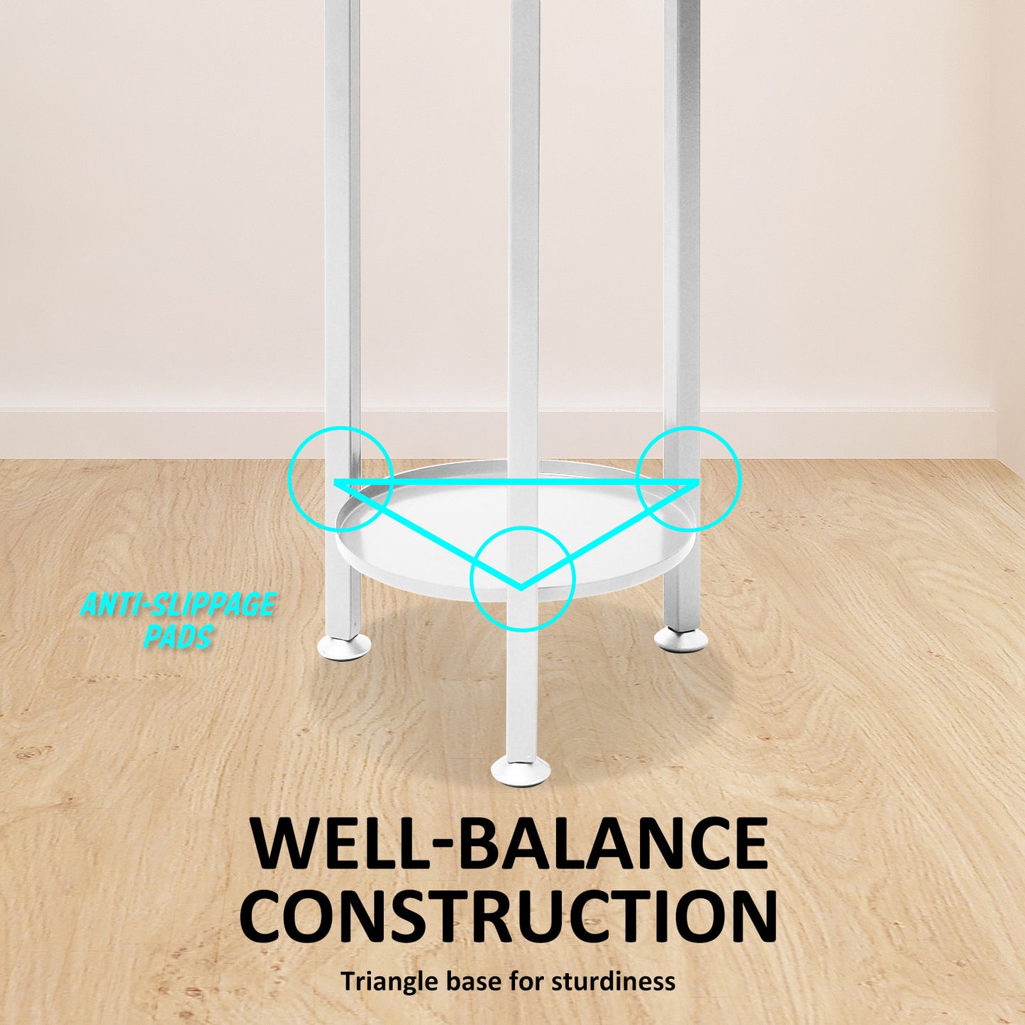 La Bella 2 Set 100cm White Plant Stand Planter Shelf Rack 5 Tier Steel