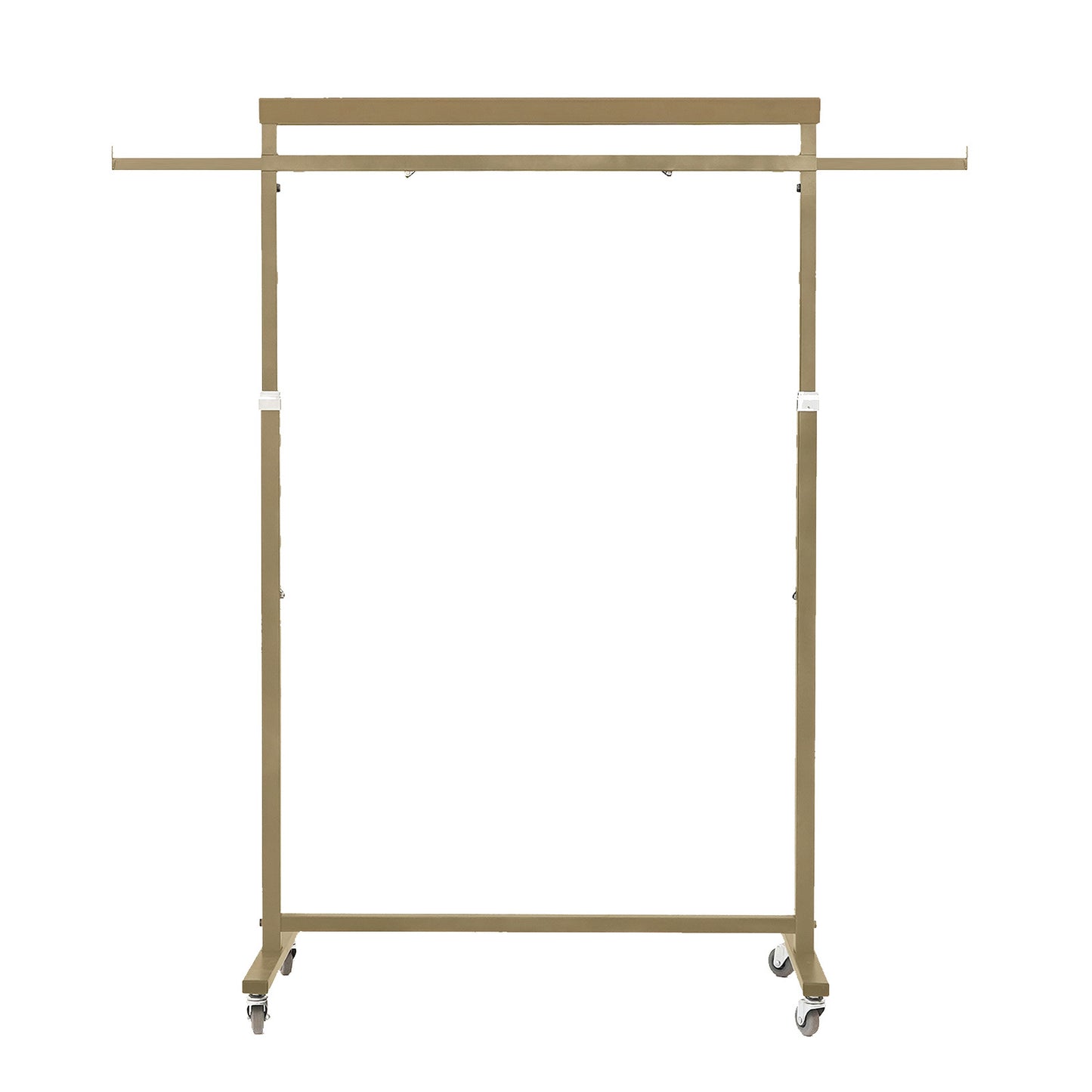 Meoktong Gold Clothes Rack Coat Stand Hanging Adjustable Rollable Steel