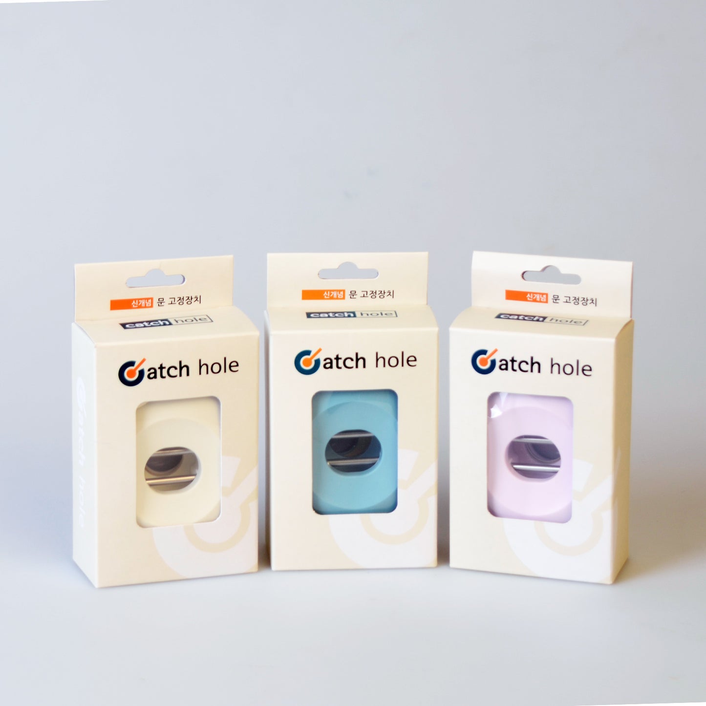 Catchhole Beige Door Stopper Wall Mount Door Stop Adhesive Catch Hole Advanced