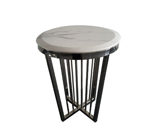 Salina Coffee Table - Marble - 45cm Black