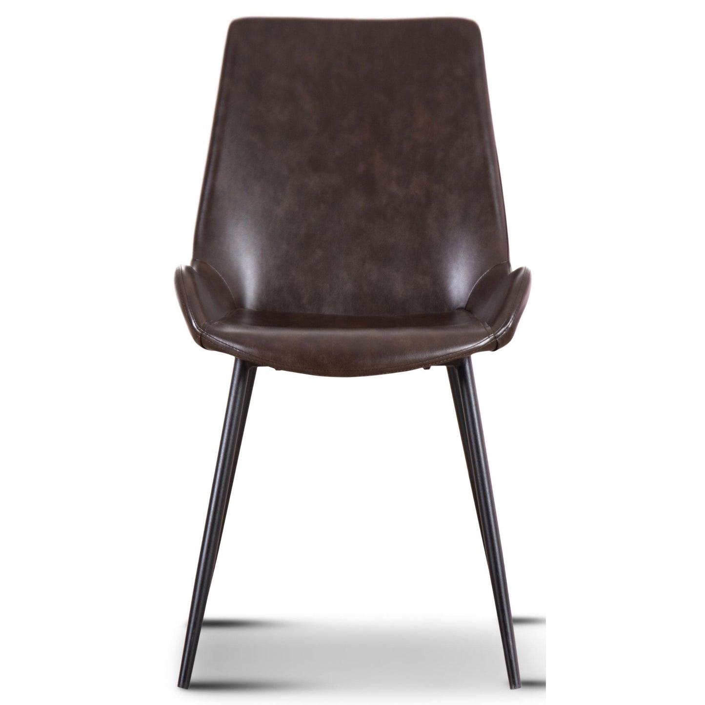 Brando  Set of 6 PU Leather Upholstered Dining Chair Metal Leg - Brown