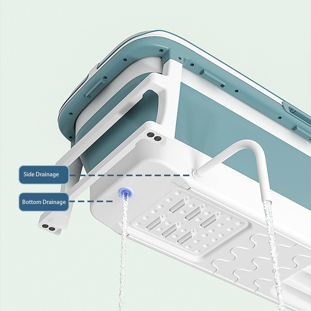 Foldable Extra Large Massage Bathtub Portable Bath Tub with Drain for adult