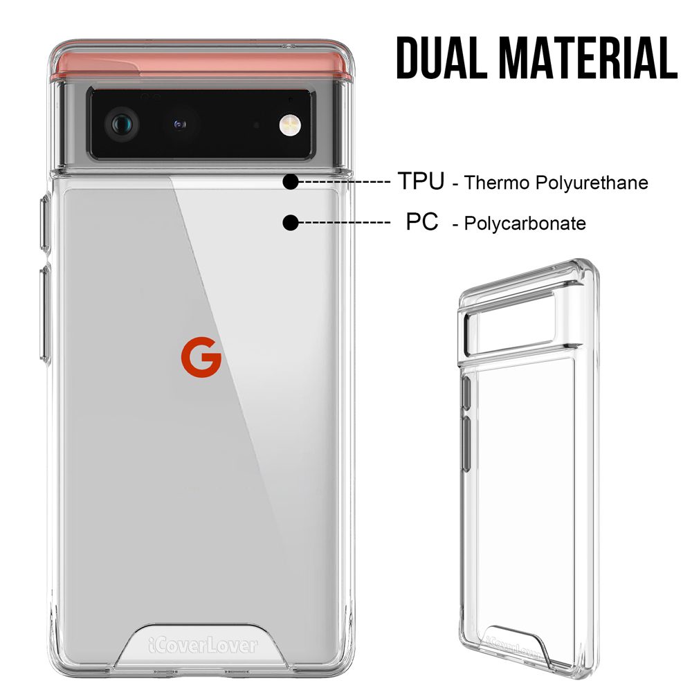 For Google Pixel 6 Case iCoverLover Shockproof Cover Clear