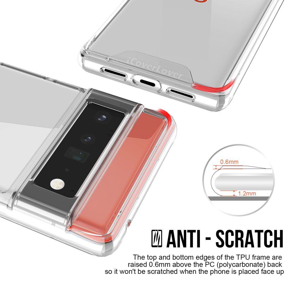 For Google Pixel 6 Pro Case iCoverLover Shockproof Cover Clear