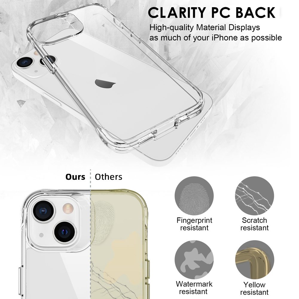 For iPhone 13 Mini Case iCoverLover Shockproof Cover Clear