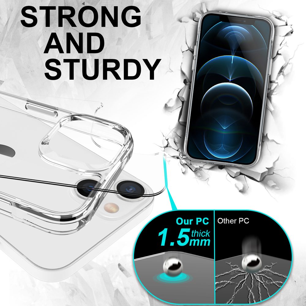 For iPhone 13 Mini Case iCoverLover Shockproof Cover Clear