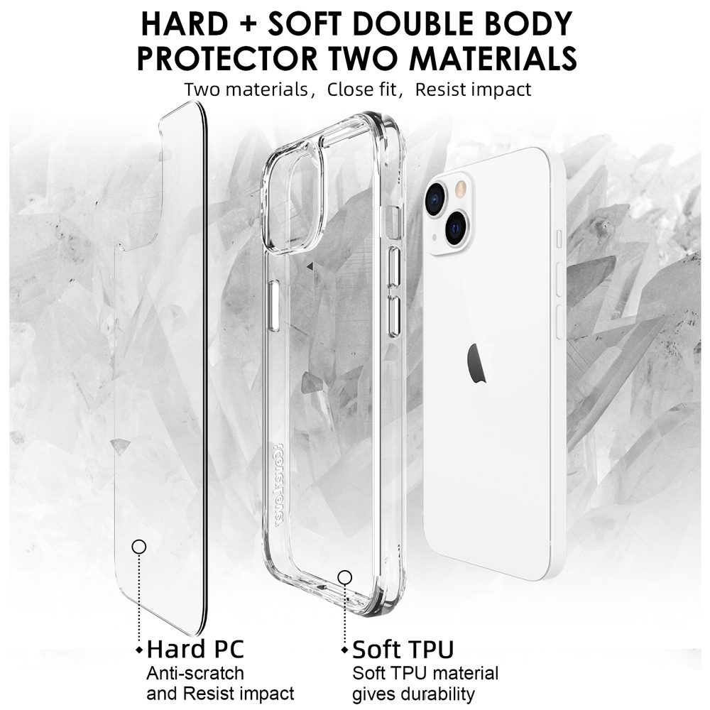 For iPhone 13 Mini Case iCoverLover Shockproof Cover Clear