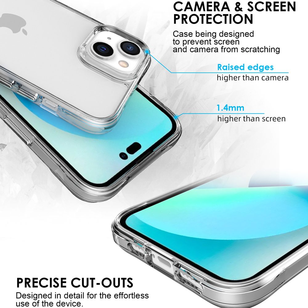 For iPhone 14 Case iCoverLover Shockproof Cover Clear