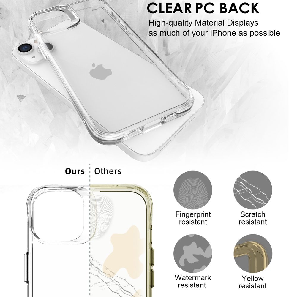 For iPhone 14 Case iCoverLover Shockproof Cover Clear