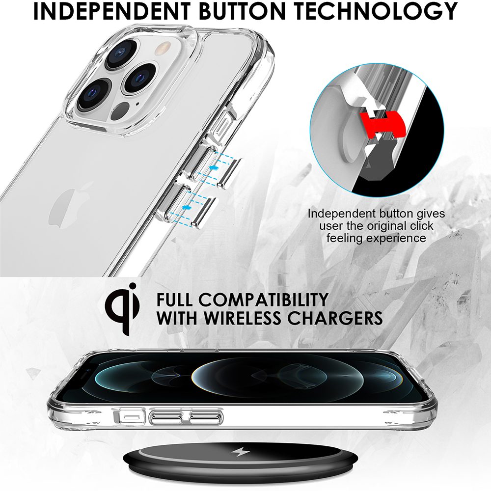 For iPhone 13 Pro Case iCoverLover Shockproof Cover Clear