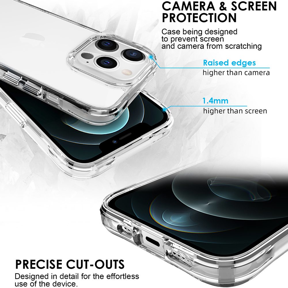 For iPhone 13 Pro Case iCoverLover Shockproof Cover Clear