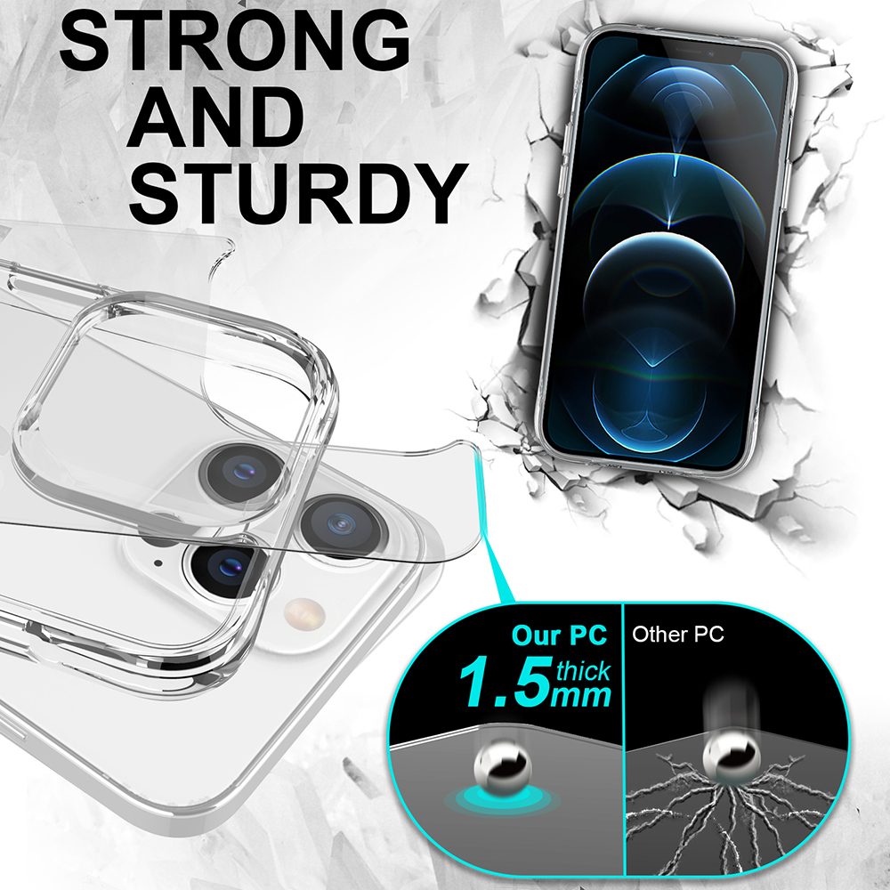 For iPhone 13 Pro Case iCoverLover Shockproof Cover Clear