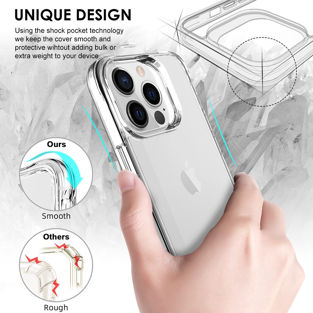 For iPhone 13 Pro Case iCoverLover Shockproof Cover Clear