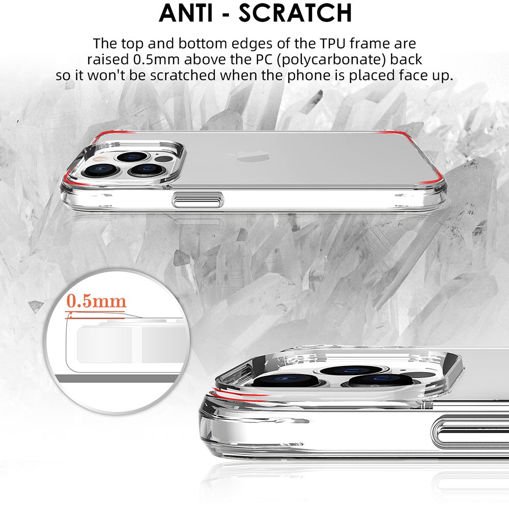 For iPhone 13 Pro Case iCoverLover Shockproof Cover Clear