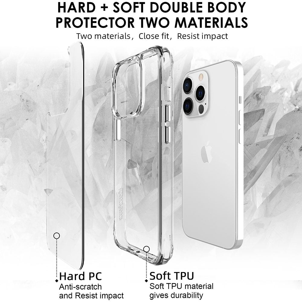 For iPhone 13 Pro Case iCoverLover Shockproof Cover Clear