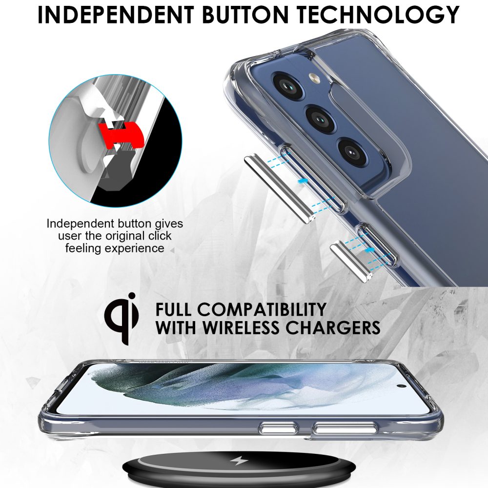 For Samsung Galaxy S21 FE Case iCoverLover Shockproof Cover Clear