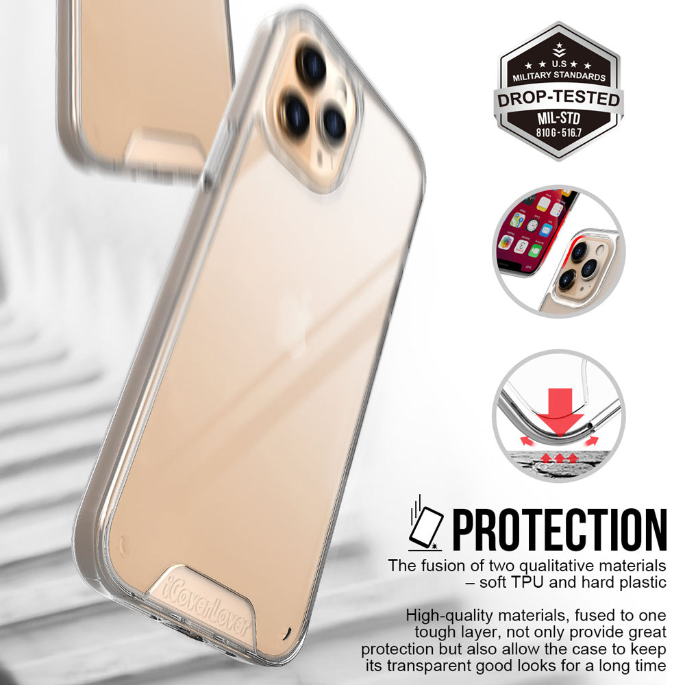 For iPhone 12 Pro/12 Case, iCoverLover Shockproof Cover Clear