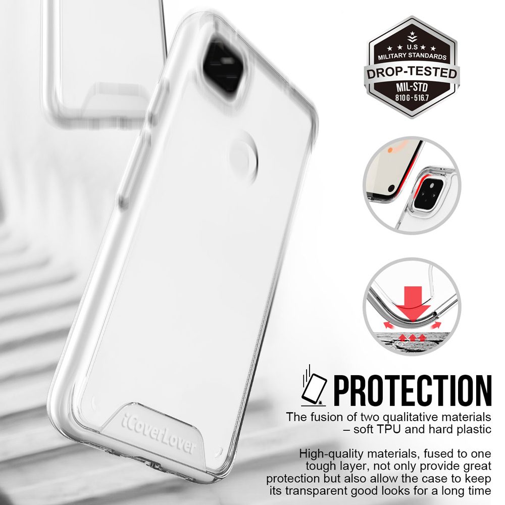 For Google Pixel 5 Case, iCoverLover Shockproof Cover Clear