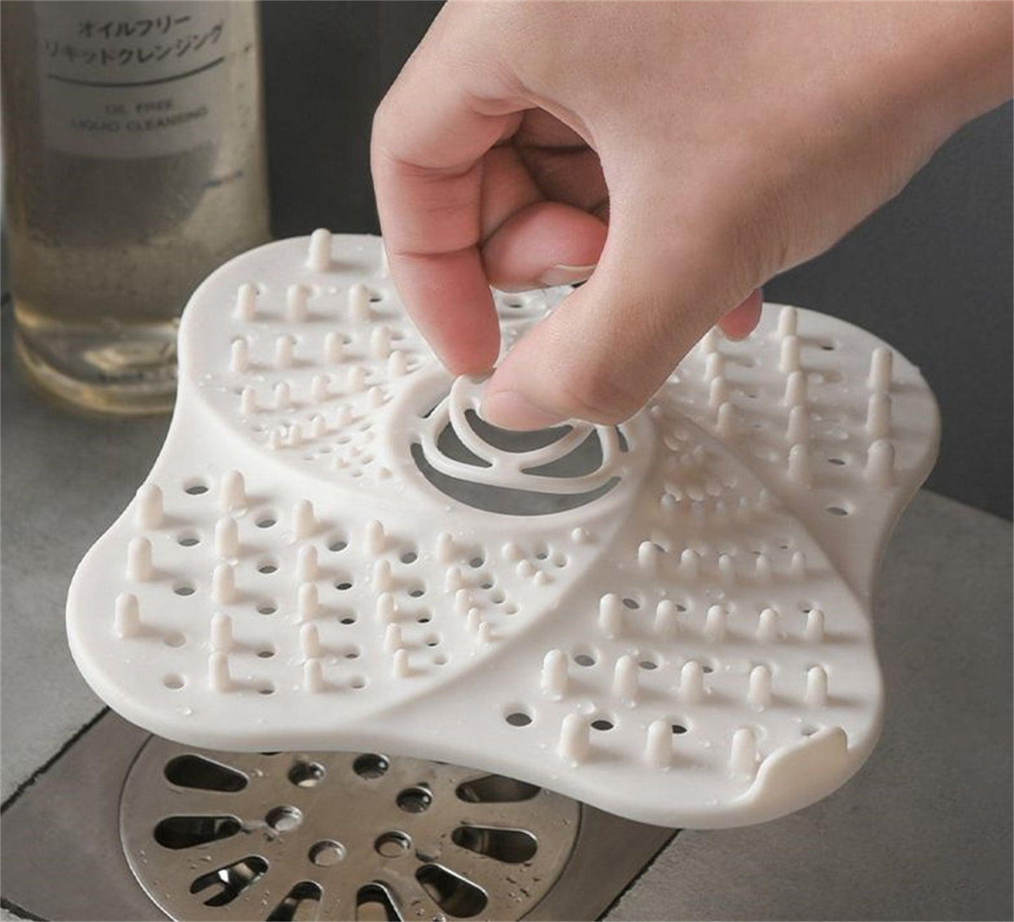 A+Living Anti Blocking Filter Toilet Odor Proof Silicone Drain Cover Kitchen Sink Black