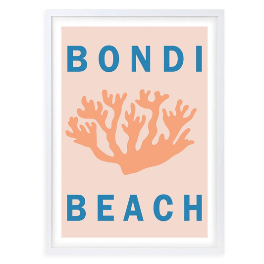 Wall Art's Bondi Beach Large 105cm x 81cm Framed A1 Art Print