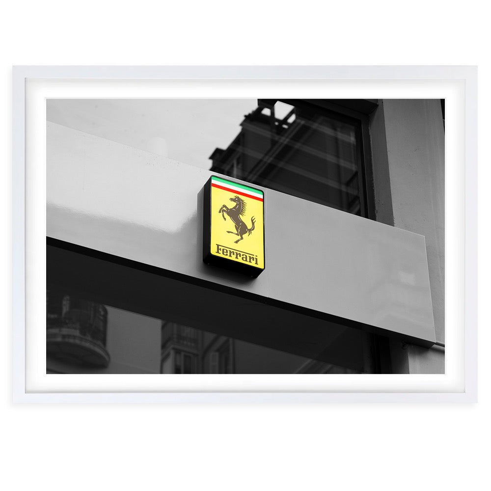 Wall Art's Ferarri Store Large 105cm x 81cm Framed A1 Art Print