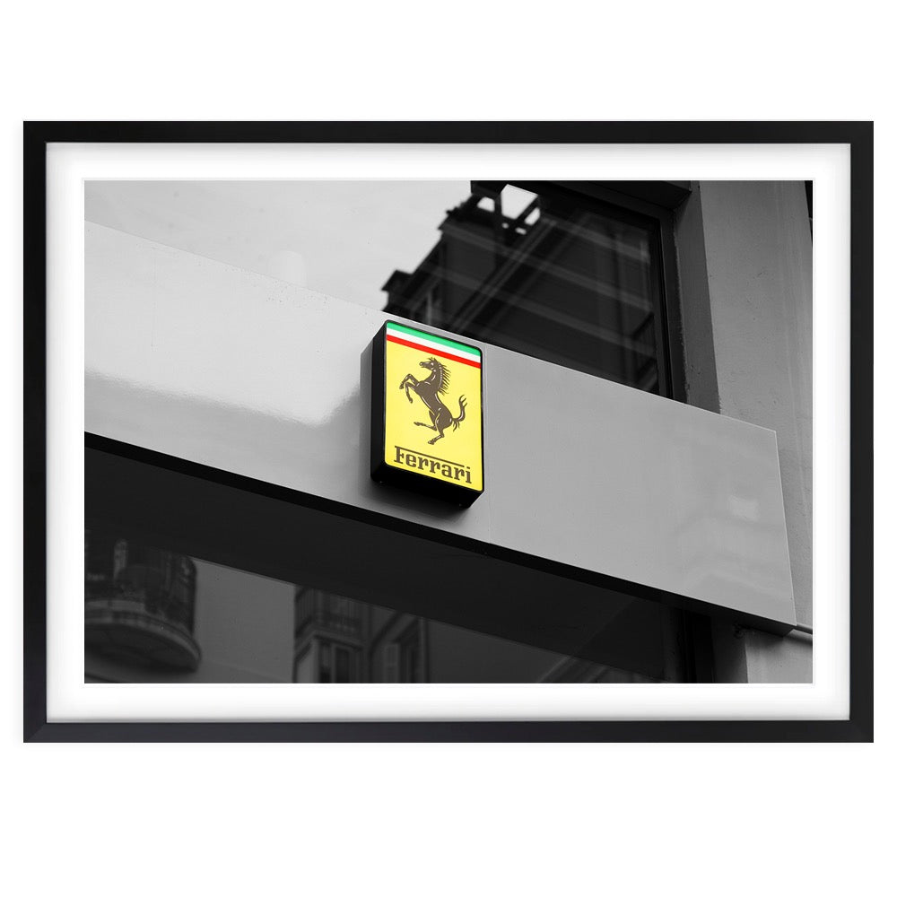 Wall Art's Ferarri Store Large 105cm x 81cm Framed A1 Art Print