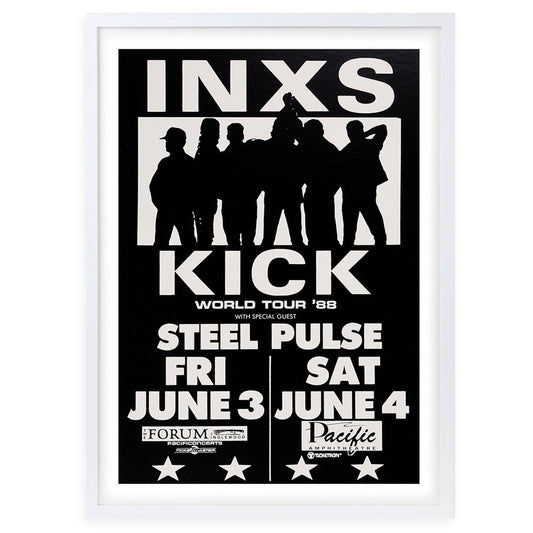 Wall Art's Inxs - Kick World Tour - 1988 Large 105cm x 81cm Framed A1 Art Print