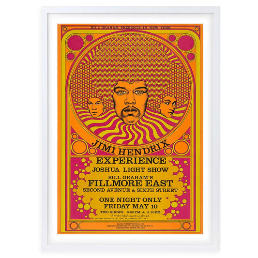 Wall Art's Jimi Hendrix 1968 2 Large 105cm x 81cm Framed A1 Art Print