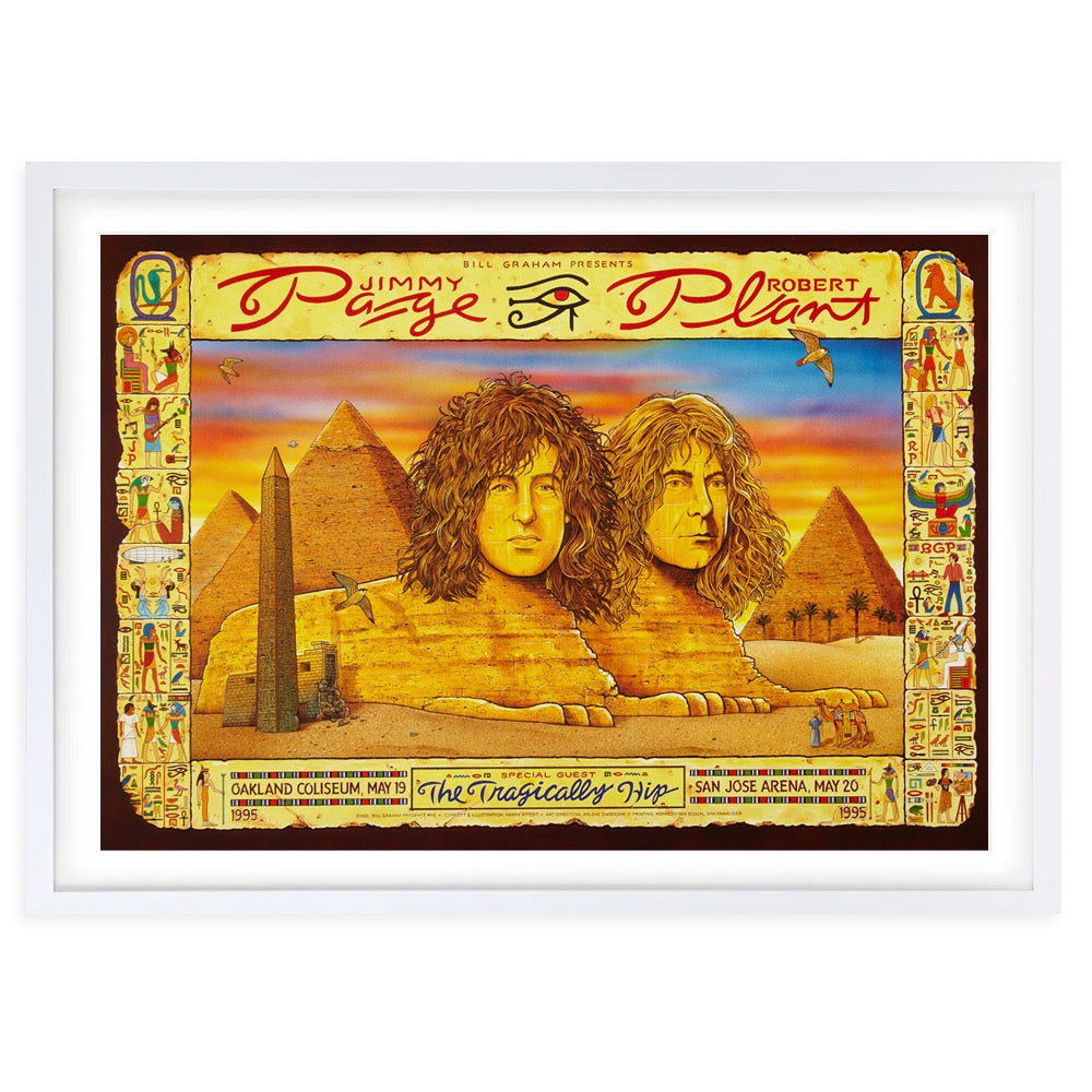 Wall Art's Jimmy Page - Robert Plant - 1995 Large 105cm x 81cm Framed A1 Art Print