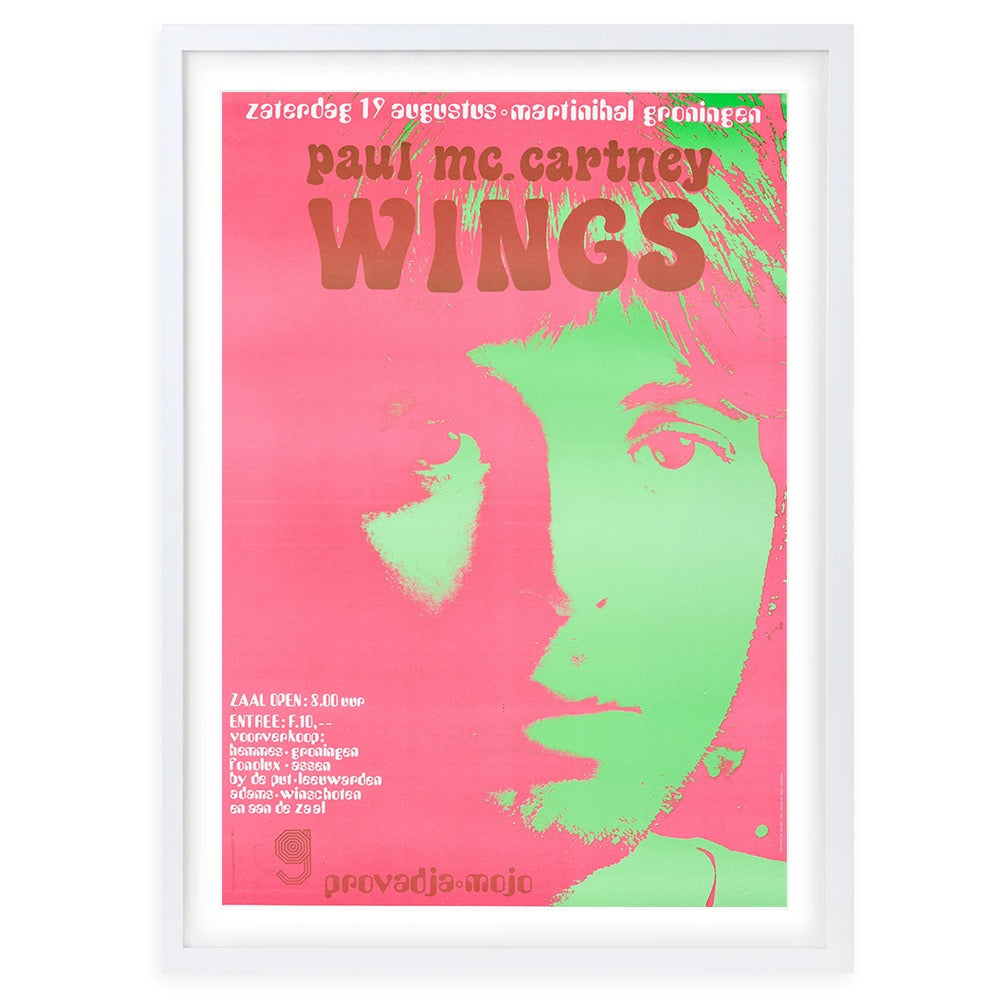 Wall Art's Paul Mccartney - Wings - 1972 Large 105cm x 81cm Framed A1 Art Print