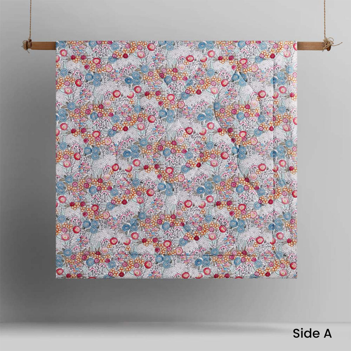 Accessorize Amara Washed Cotton Printed Reversible Comforter Set Queen