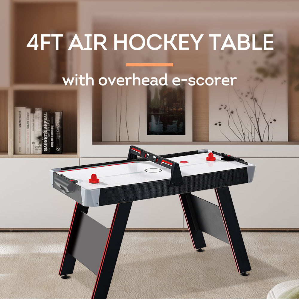 T&R SPORTS 4FT Air Hockey Table With Overhead E-Scorer - Black