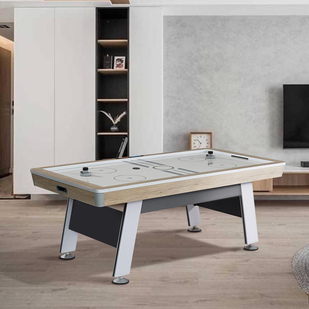 T&R SPORTS 7FT Air Hockey Table Leg With Inlaid E-Scorer - Wood