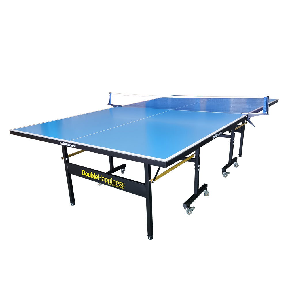 Double Happiness Outdoor Pro 600 Table Tennis Ping Pong Table - Upgraded Accessories Package