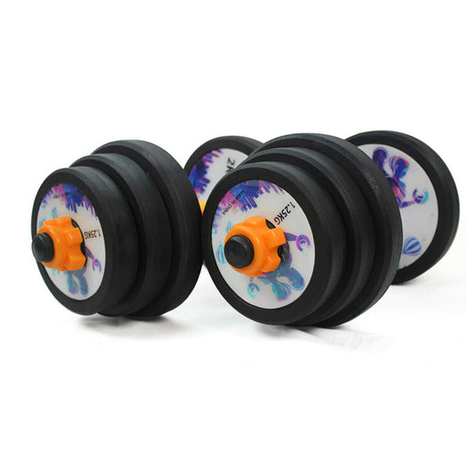 Rubber Cast Iron Plates Dumbbell Weight Set Exercise Equipment Dumbbell Fitness - 20KG
