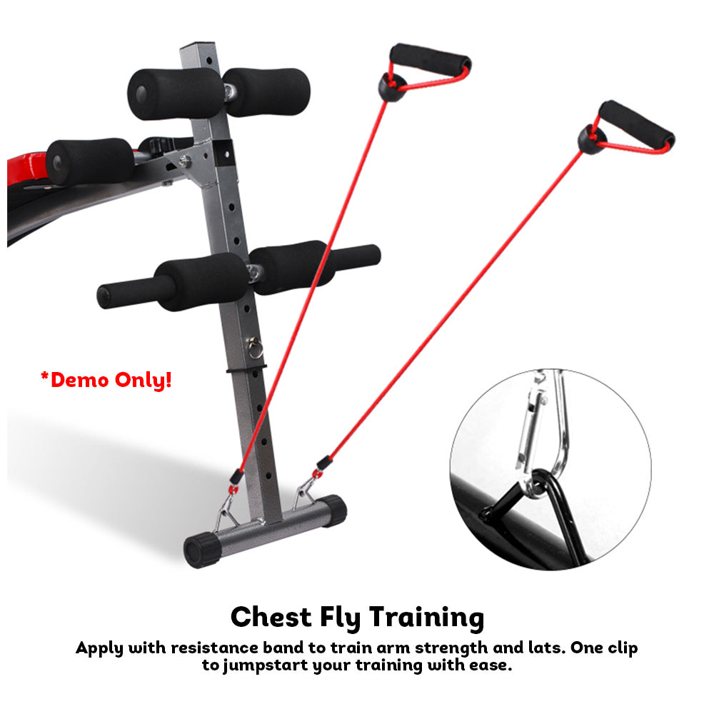 JMQ Fitness Adjustable Sit-Up Abdominal Bench Exercise Fitness Press Weight Home Gym