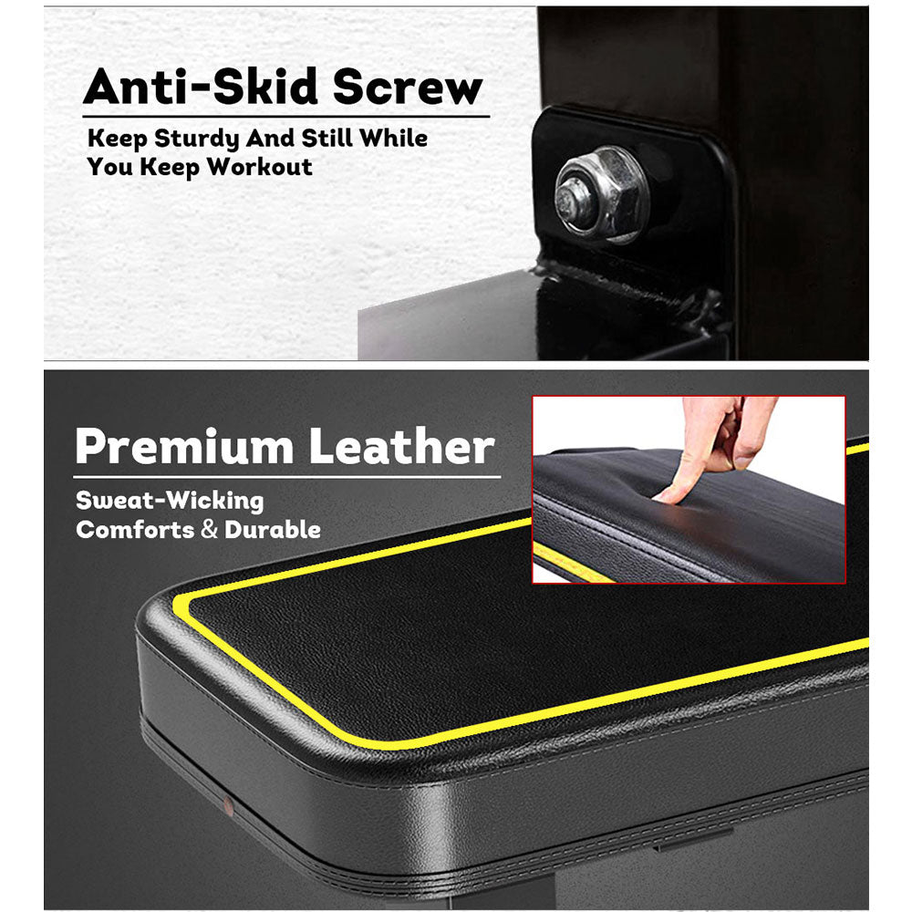 RBT310A Heavy Duty Weight Bench Flat Incline with Squat Rack