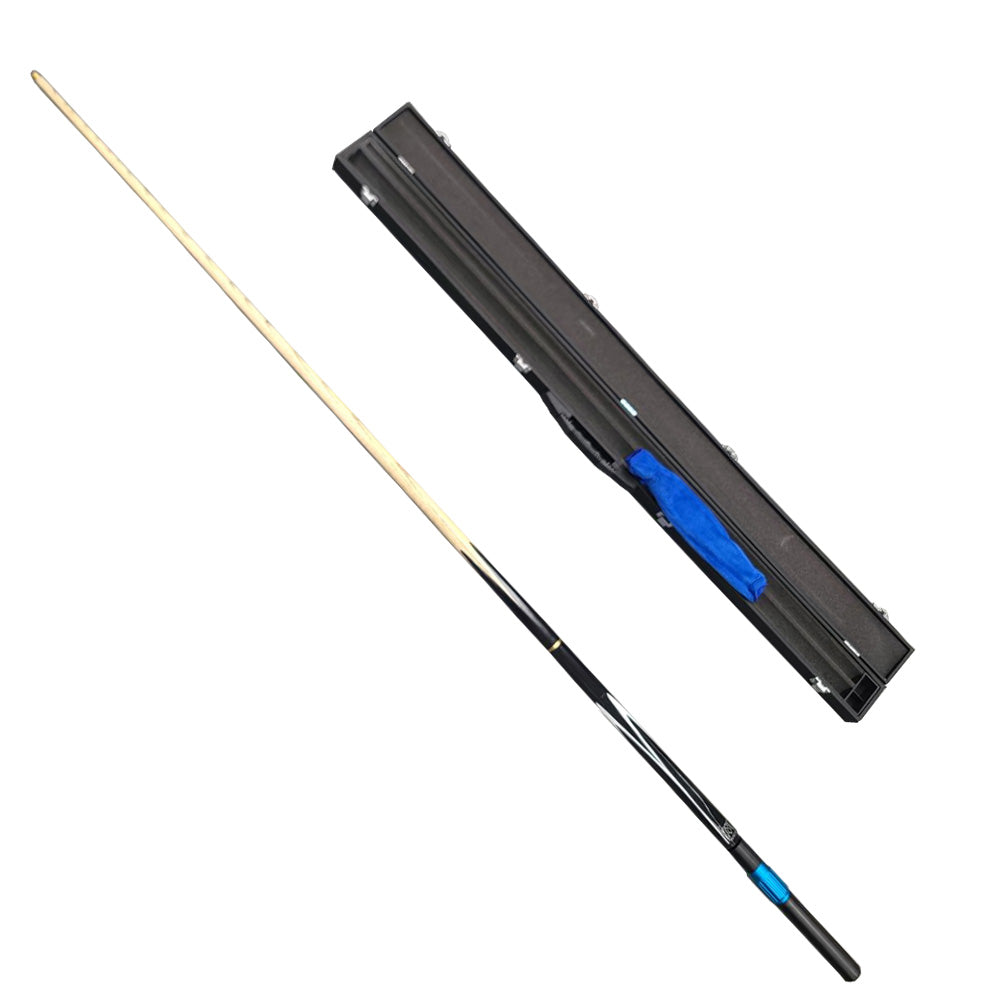 T&R Sports 3-Piece 57 Inches Handmade Snooker Cue Kit Ash Shaft 9mm tips with Leather Case