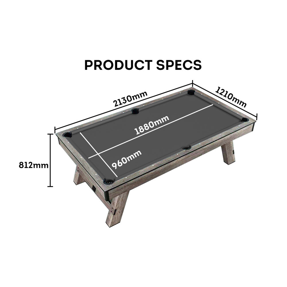 MACE 7FT 3-IN-1 Retro Pool Table| Dining Table| Table Tennis Table| Billiards Table