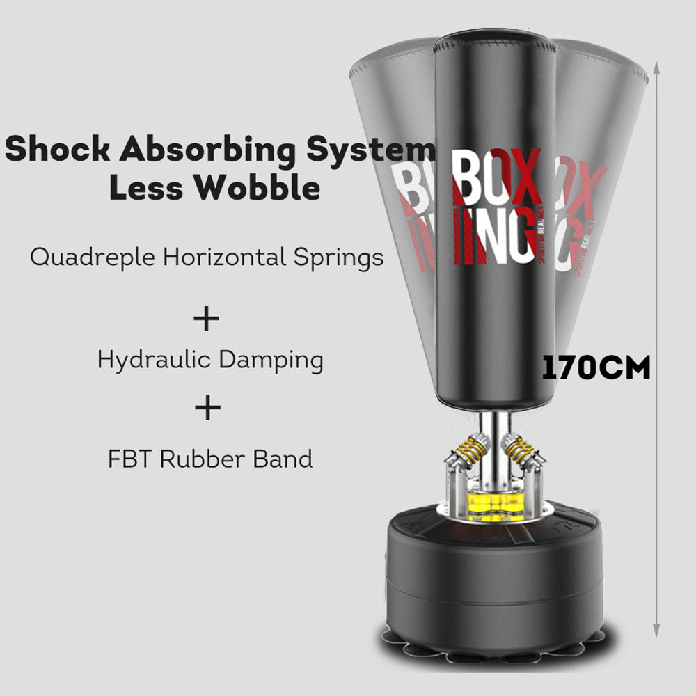 G14 Black 175CM Standing Punching Bag Boxing Punch Hydraulic Shock Absorber