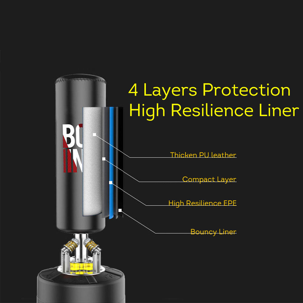 G14 Black 175CM Standing Punching Bag Boxing Punch Hydraulic Shock Absorber